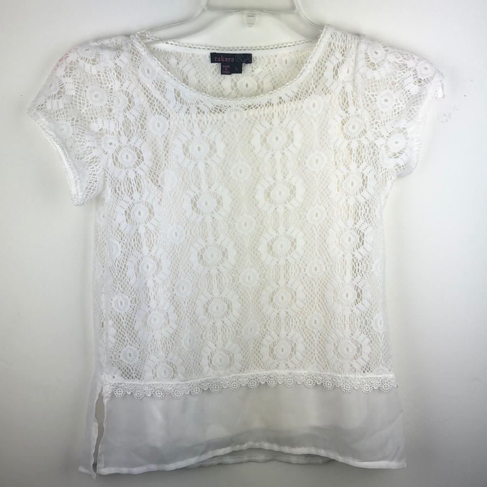 Kids White Lace Blouse